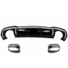 Rear Bumper Valance Diffuser & Exhaust Tips suitable for AUDI A3 8V Facelift (2016-2019) Sline Sedan RS3 Design Sport Bumper Rear Bumper Valance Diffuser & Exhaust Tips suitable for AUDI A3 8V Facelift (2016-2019) Sline Sedan RS3 Design Sport Bumper