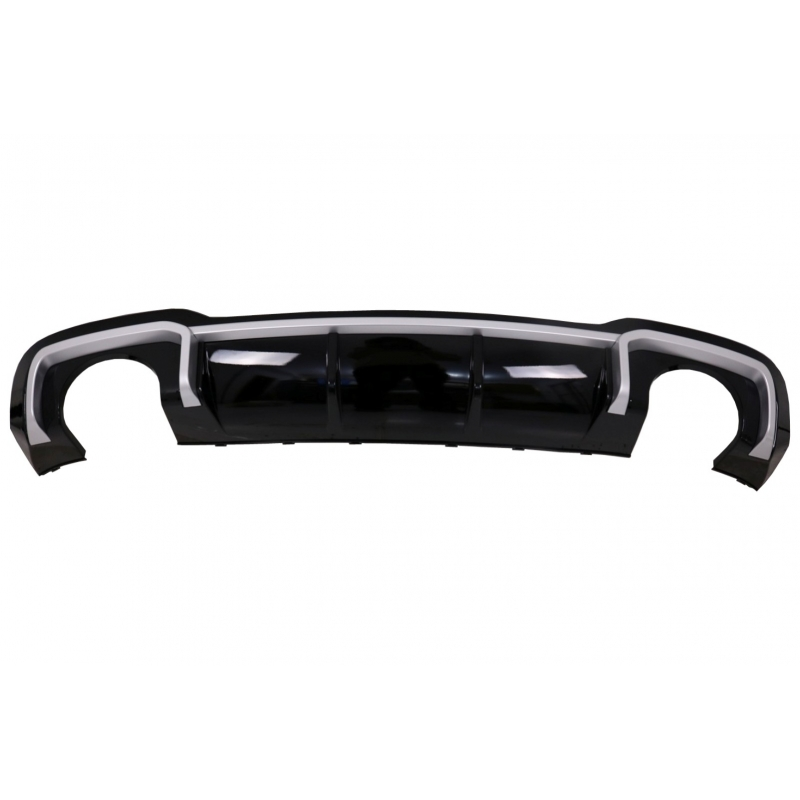 Rear Bumper Valance Diffuser & Exhaust Tips suitable for AUDI A3 8V Facelift (2016-2019) Sline Sedan RS3 Design Sport Bumper