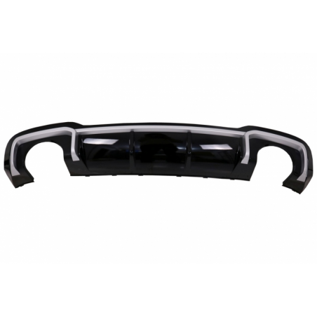 Rear Bumper Valance Diffuser & Exhaust Tips suitable for AUDI A3 8V Facelift (2016-2019) Sline Sedan RS3 Design Sport Bumper Rear Bumper Valance Diffuser & Exhaust Tips suitable for AUDI A3 8V Facelift (2016-2019) Sline Sedan RS3 Design Sport Bumper