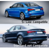 Rear Bumper Valance Diffuser & Exhaust Tips suitable for AUDI A3 8V Facelift (2016-2019) Sline Sedan RS3 Design Sport Bumper Rear Bumper Valance Diffuser & Exhaust Tips suitable for AUDI A3 8V Facelift (2016-2019) Sline Sedan RS3 Design Sport Bumper