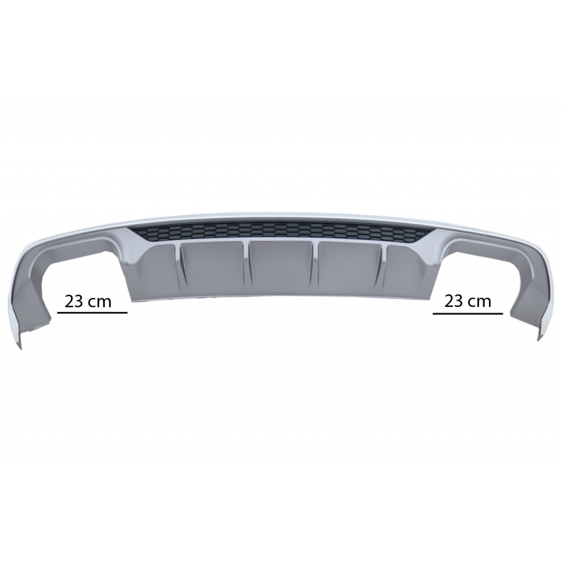 Rear Bumper Valance Diffuser suitable for AUDI A3 8V Facelift Sedan/Convertible (2016-2019) Standard Bumper (SE) S3 Design