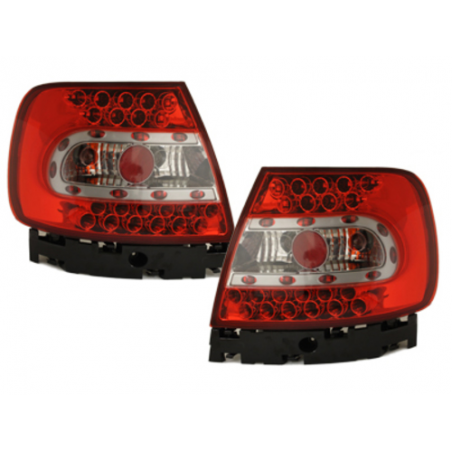 LED taillights suitable for AUDI A4 B5 Lim. 95-99 / 99-01_ red/crystal