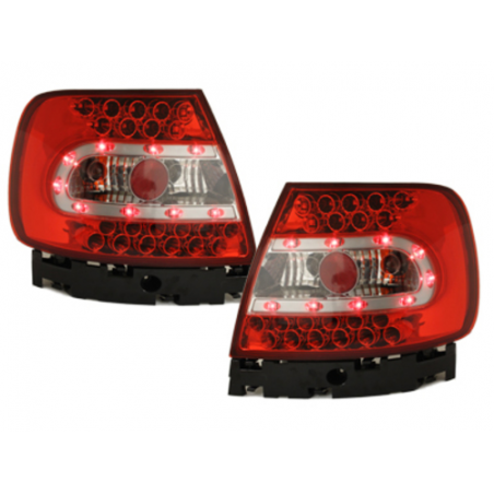 LED taillights suitable for AUDI A4 B5 Lim. 95-99 / 99-01_ red/crystal
