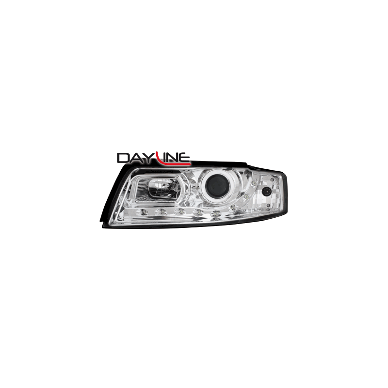 DAYLINE LED DRL Headlights suitable for AUDI A4 8E 01-04 Chrome