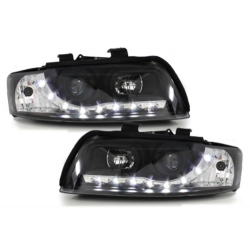 DAYLINE Headlights suitable for AUDI A4 8E 01-04 LED DRL Optic Black
