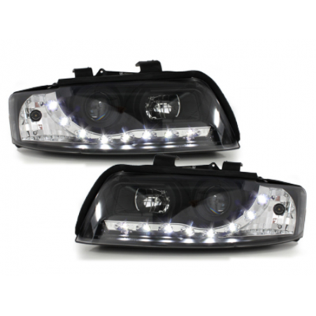 DAYLINE Headlights suitable for AUDI A4 8E 01-04 LED DRL Optic Black DAYLINE Headlights suitable for AUDI A4 8E 01-04 LED DRL Optic Black