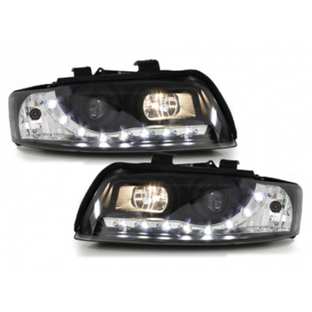 DAYLINE Headlights suitable for AUDI A4 8E 01-04 LED DRL Optic Black DAYLINE Headlights suitable for AUDI A4 8E 01-04 LED DRL Optic Black