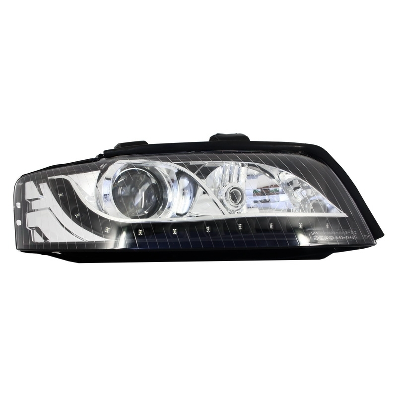 DAYLINE Headlights suitable for AUDI A4 8E (2001-2004) LED DRL Look Black