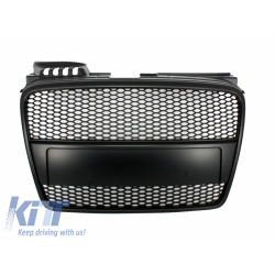 Badgeless Front Grille suitable for AUDI A4 B7 (2004-2008) RS4 Matte Black