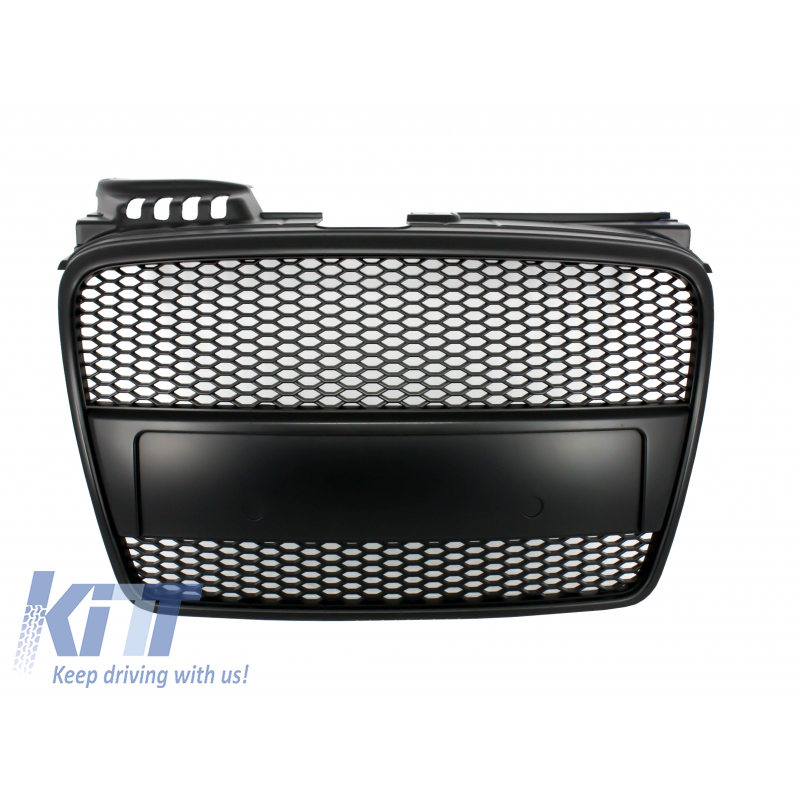 Badgeless Front Grille suitable for AUDI A4 B7 (2004-2008) RS4 Matte Black