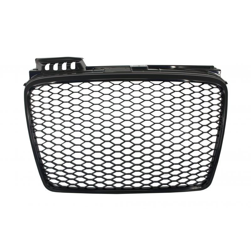 Badgeless Front Grille suitable for AUDI A4 B7 (2004-2008) RS4 Piano Black