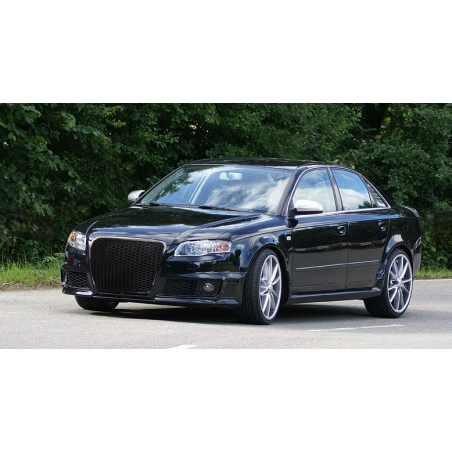 Badgeless Front Grille suitable for AUDI A4 B7 (2004-2008) RS4 Piano Black