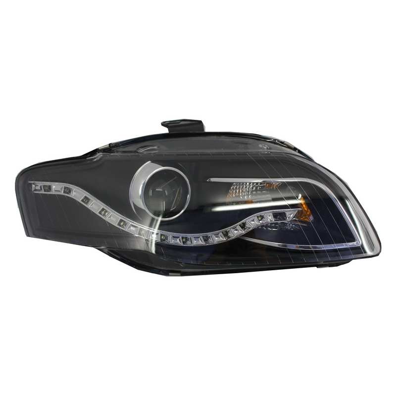 Headlight Replacement suitable for AUDI A4 B7 (2004-2008) Black Right Side