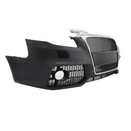 Front Bumper with Front Grille suitable for AUDI A4 B7 (2004-2008) RS4 Design Chrome and Black Front Bumper with Front Grille suitable for AUDI A4 B7 (2004-2008) RS4 Design Chrome and Black