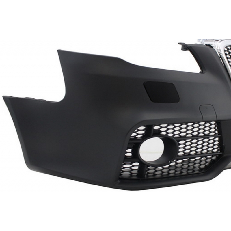 Front Bumper with Front Grille suitable for AUDI A4 B7 (2004-2008) RS4 Design Chrome and Black