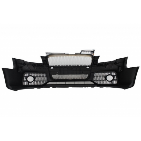 Front Bumper with Front Grille suitable for AUDI A4 B7 (2004-2008) RS4 Design Chrome and Black Front Bumper with Front Grille suitable for AUDI A4 B7 (2004-2008) RS4 Design Chrome and Black