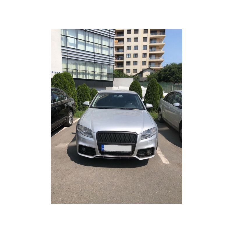 Front Bumper with Front Grille suitable for AUDI A4 B7 (2004-2008) RS4 Design Black