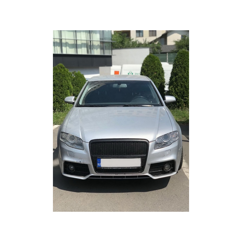 Front Bumper with Front Grille suitable for AUDI A4 B7 (2004-2008) RS4 Design Black