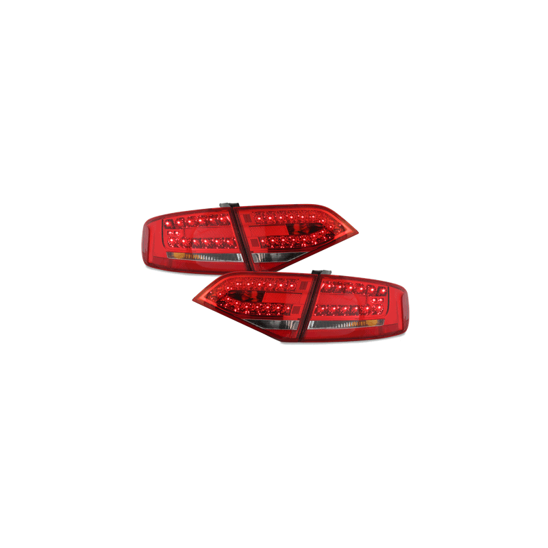 LED taillights suitable for AUDI A4 B8 8K Lim. 07+_red/crystal