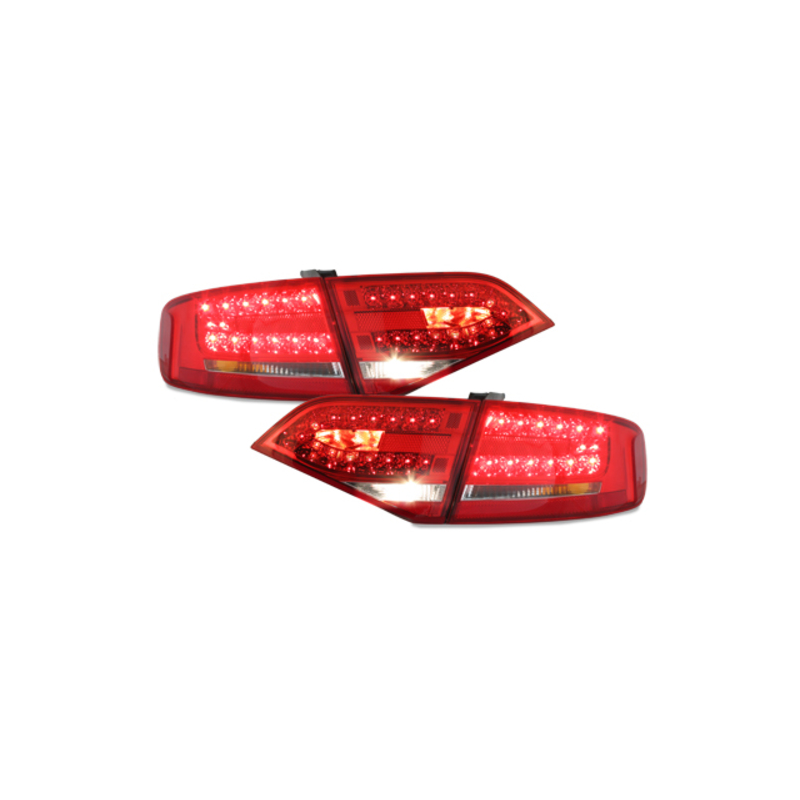 LED taillights suitable for AUDI A4 B8 8K Lim. 07+_red/crystal