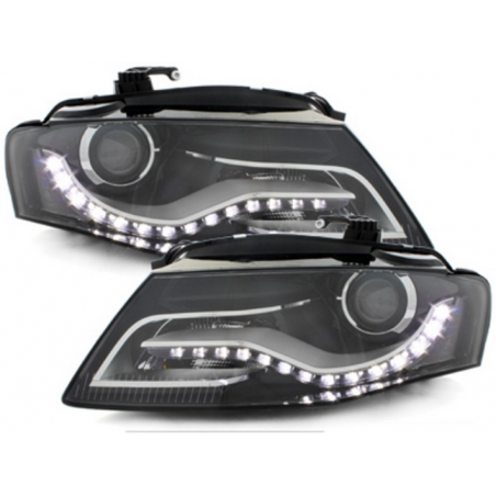 HEADLIGHTS LED suitable for AUDI A4 B8 8K (2008-2011) WITH DAYTIME RUNNING LIGHTS BLACK HEADLIGHTS LED suitable for AUDI A4 B8 8K (2008-2011) WITH DAYTIME RUNNING LIGHTS BLACK