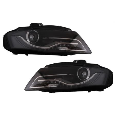 HEADLIGHTS LED suitable for AUDI A4 B8 8K (2008-2011) WITH DAYTIME RUNNING LIGHTS BLACK HEADLIGHTS LED suitable for AUDI A4 B8 8K (2008-2011) WITH DAYTIME RUNNING LIGHTS BLACK
