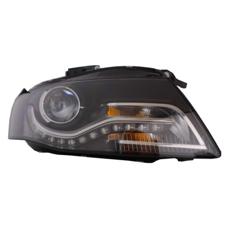 HEADLIGHTS LED suitable for AUDI A4 B8 8K (2008-2011) WITH DAYTIME RUNNING LIGHTS BLACK HEADLIGHTS LED suitable for AUDI A4 B8 8K (2008-2011) WITH DAYTIME RUNNING LIGHTS BLACK