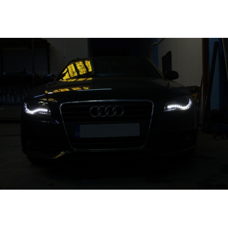 HEADLIGHTS LED suitable for AUDI A4 B8 8K (2008-2011) WITH DAYTIME RUNNING LIGHTS BLACK HEADLIGHTS LED suitable for AUDI A4 B8 8K (2008-2011) WITH DAYTIME RUNNING LIGHTS BLACK