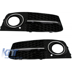Fog Lamp Covers Side Grilles suitable for AUDI A4 B8 8K (2007-2011) RS4 Black Edition