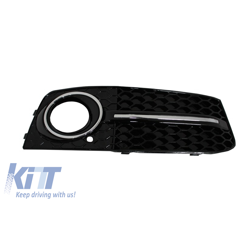 Fog Lamp Covers Side Grilles suitable for AUDI A4 B8 8K (2007-2011) RS4 Black Edition