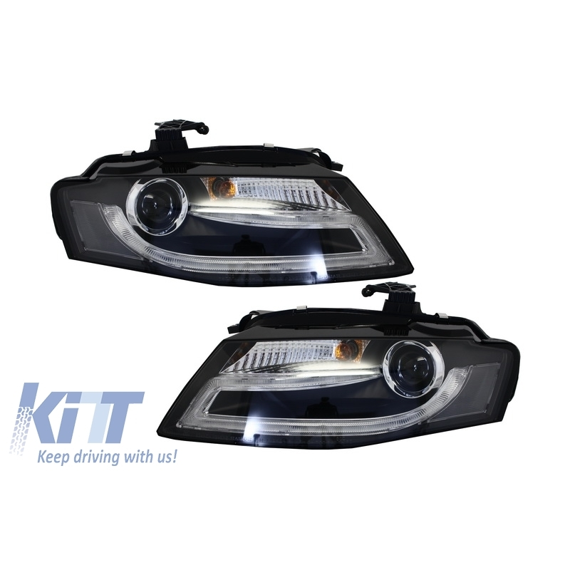 Suitable for AUDI A4 B8 8K 08-11 LED Daytime Running Light Headlights Facelift Light Bar Xenon Design