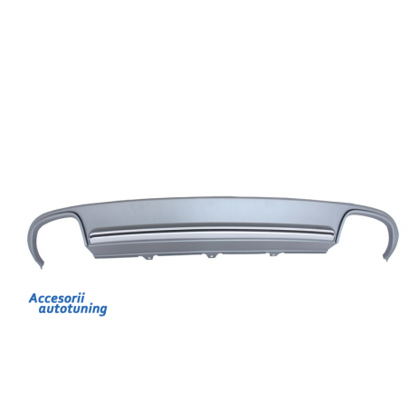Suitable for AUDI A4 B8 Sedan Pre Facelift (2007-2012) Rear Bumper Valance Diffuser & Exhaust Tips S4 Design Suitable for AUDI A4 B8 Sedan Pre Facelift (2007-2012) Rear Bumper Valance Diffuser & Exhaust Tips S4 Design
