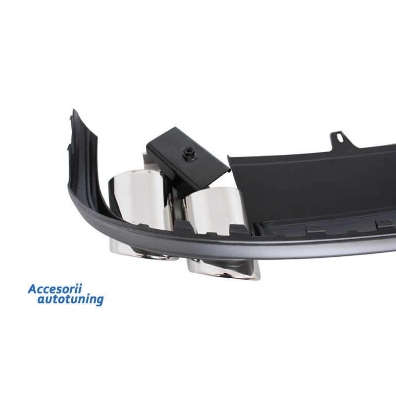 Suitable for AUDI A4 B8 Sedan Pre Facelift (2007-2012) Rear Bumper Valance Diffuser & Exhaust Tips S4 Design