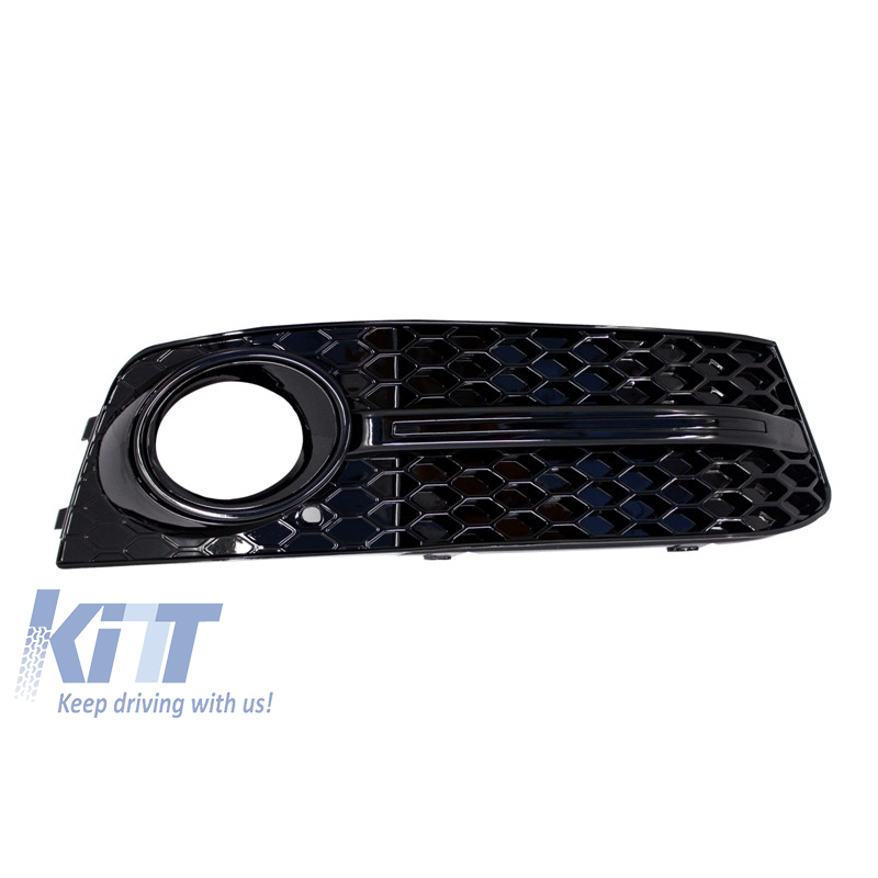 Fog Lamp Covers Side Grilles suitable for AUDI A4 B8 8K (2007-2011) RS4 Full Black Edition