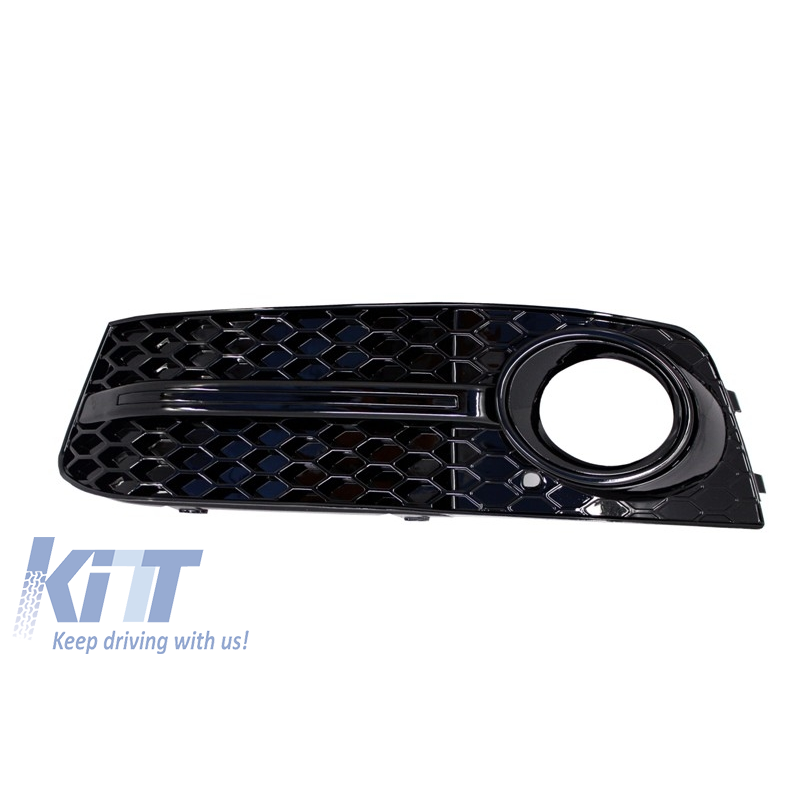 Fog Lamp Covers Side Grilles suitable for AUDI A4 B8 8K (2007-2011) RS4 Full Black Edition