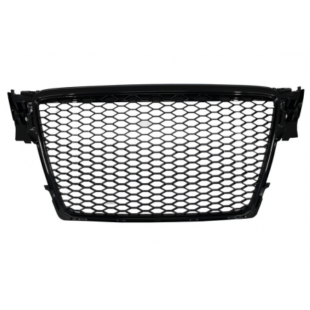 Badgeless Front Grille suitable for AUDI A4 B8 (2007-2012) RS Design Piano Black Badgeless Front Grille suitable for AUDI A4 B8 (2007-2012) RS Design Piano Black