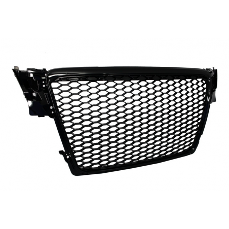 Badgeless Front Grille suitable for AUDI A4 B8 (2007-2012) RS Design Piano Black Badgeless Front Grille suitable for AUDI A4 B8 (2007-2012) RS Design Piano Black