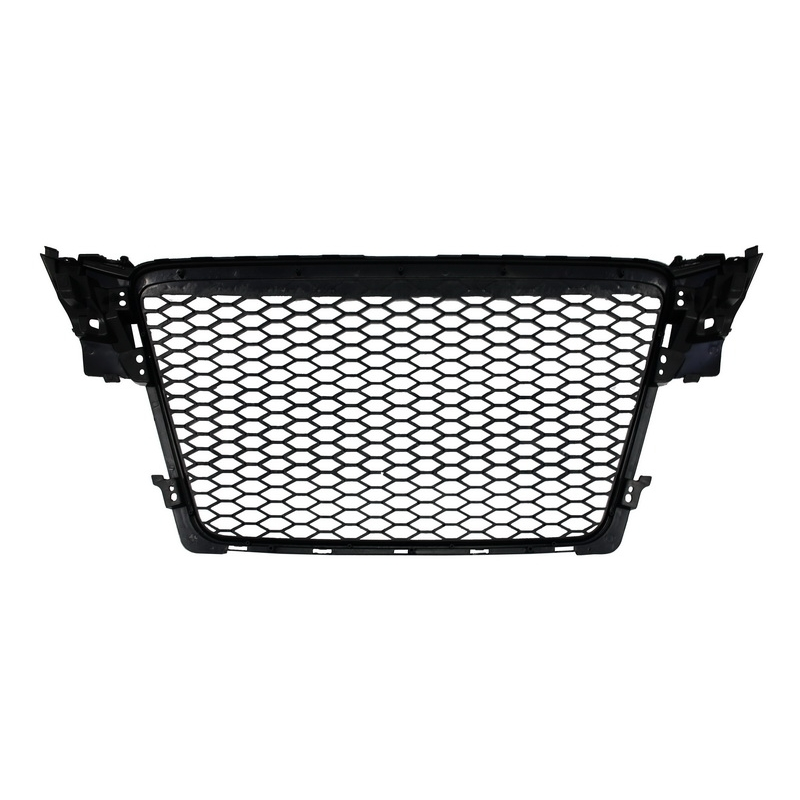 Badgeless Front Grille suitable for AUDI A4 B8 (2007-2012) RS Design Piano Black