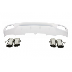 Suitable for AUDI A4 B8 Sedan Pre Facelift (2007-2012) Rear Bumper Valance Diffuser & Exhaust Tips AB-Design