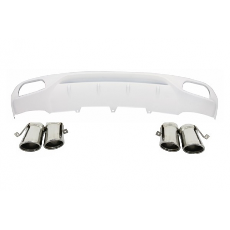 Suitable for AUDI A4 B8 Sedan Pre Facelift (2007-2012) Rear Bumper Valance Diffuser & Exhaust Tips AB-Design Suitable for AUDI A4 B8 Sedan Pre Facelift (2007-2012) Rear Bumper Valance Diffuser & Exhaust Tips AB-Design