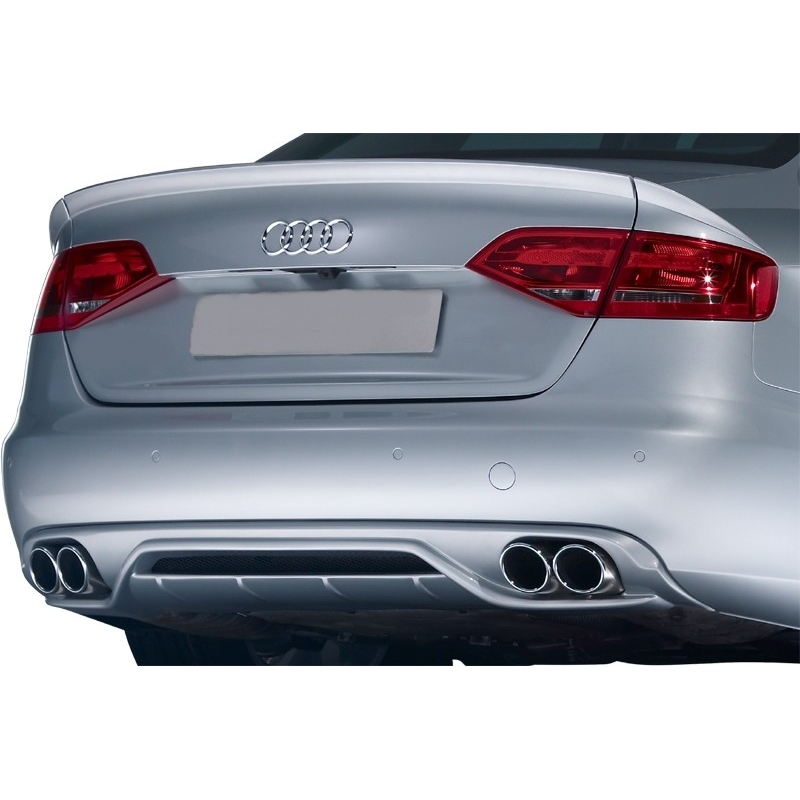 Suitable for AUDI A4 B8 Sedan Pre Facelift (2007-2012) Rear Bumper Valance Diffuser & Exhaust Tips AB-Design