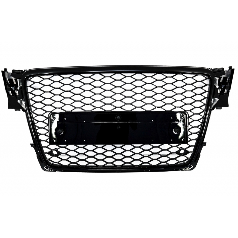 Badgeless Front Grille suitable for AUDI A4 B8 (2008-2011) RS4 Design Piano Black