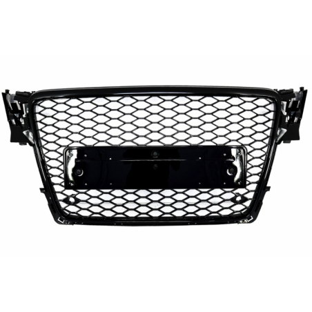 Badgeless Front Grille suitable for AUDI A4 B8 (2008-2011) RS4 Design Piano Black Badgeless Front Grille suitable for AUDI A4 B8 (2008-2011) RS4 Design Piano Black
