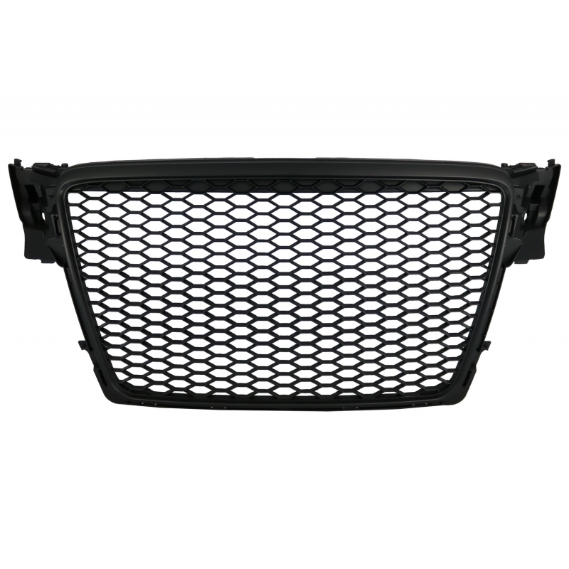 Badgeless Front Grille Suitable for Audi A4 B8 (2008-2011) RS4 Design Matt Black