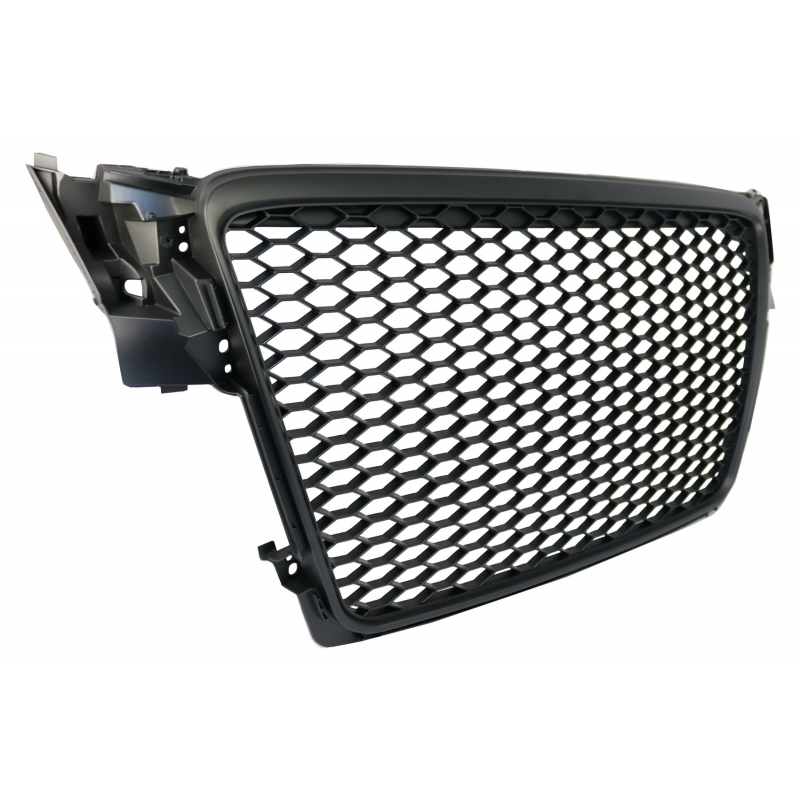 Badgeless Front Grille Suitable for Audi A4 B8 (2008-2011) RS4 Design Matt Black