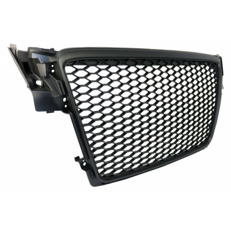 Badgeless Front Grille Suitable for Audi A4 B8 (2008-2011) RS4 Design Matt Black Badgeless Front Grille Suitable for Audi A4 B8 (2008-2011) RS4 Design Matt Black