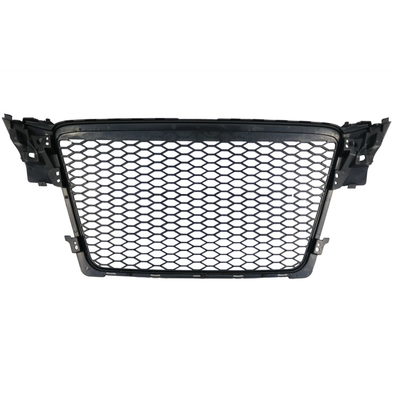 Badgeless Front Grille Suitable for Audi A4 B8 (2008-2011) RS4 Design Matt Black
