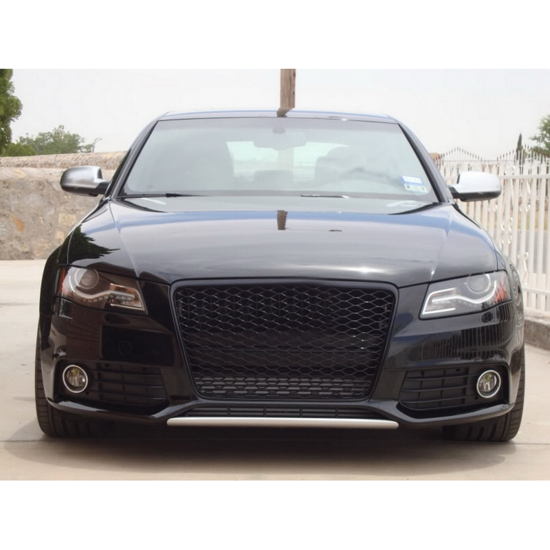 Badgeless Front Grille Suitable for Audi A4 B8 (2008-2011) RS4 Design Matt Black