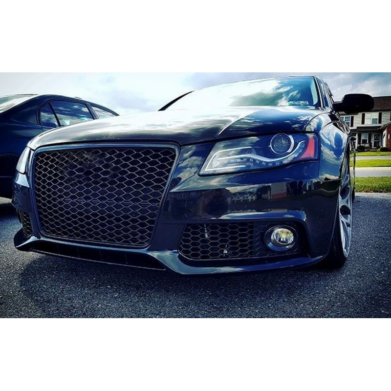 Badgeless Front Grille Suitable for Audi A4 B8 (2008-2011) RS4 Design Matt Black