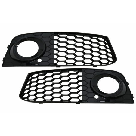 Fog Lamp Covers Side Grilles Suitable for Audi A4 B8 8K (2007-2011) RS4 GLOSSY Black Edition Fog Lamp Covers Side Grilles Suitable for Audi A4 B8 8K (2007-2011) RS4 GLOSSY Black Edition